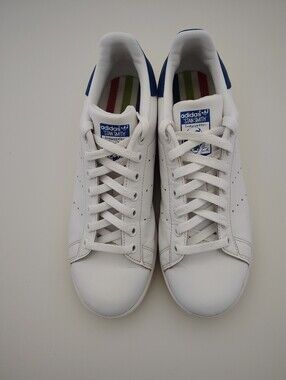 adidas Stan Smith White Blue Multicolor Insole Sneaker Men's Size 8 FV5254 Rare